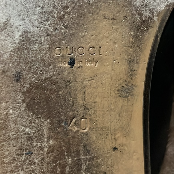 Auth GUCCI PRINCETOWN Fire Mules Slides HORSEBIT Shoes 40 Loafer - Picture 7 of 10